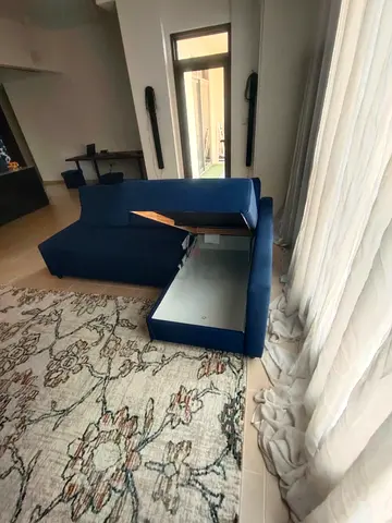 Ikea L Shape Sofa cum bed with big storage in L , and You can fix the L left and right any side