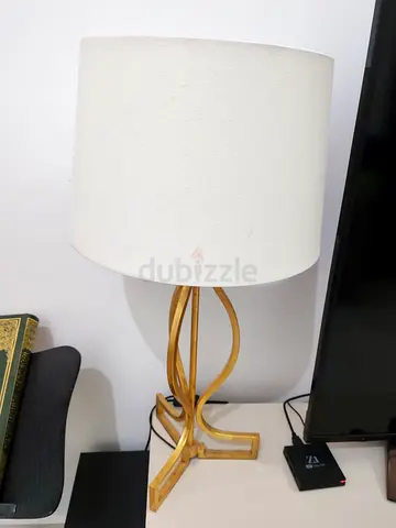 Elegant Gold and White Lamp