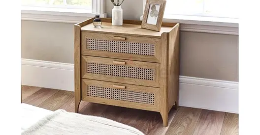 Charming Wooden  with Rattan Details