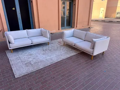 Premium Quality CrateBarrel Sofa Beige 2 plus two