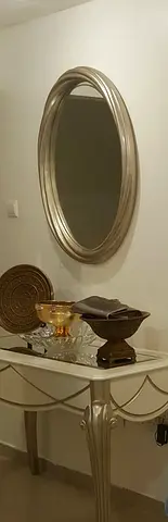 Elegant Console Table with Decorative Mirror