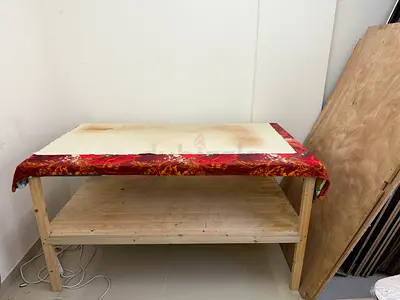 Solid Wood Work Table with Bottom Shelf