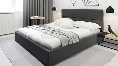 Dark gray 180*200 king size bed