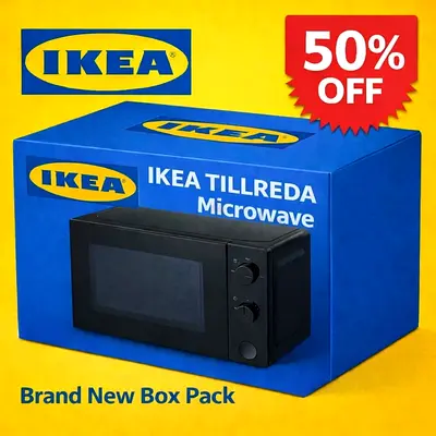 Brand New IKEA Tillreda Microwave oven, (Black white) sealed box with 2 year guarantee