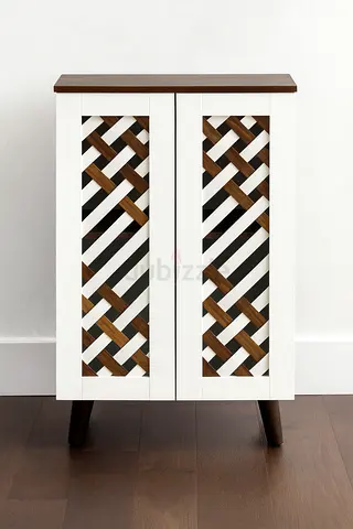 Luxury Brown  White Wash Shoe Cabinet – Stylish Wooden Shoe Organizer with Shelves for Homes