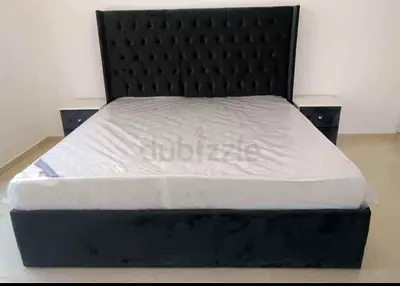 Super King Size Stylish Black Upholstered  Bed Are Available At Factory Price