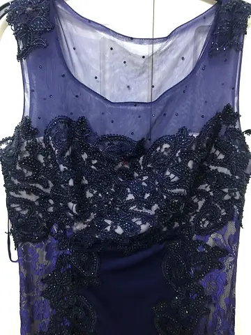 فستان سهرة للسيدات لون ازرق غامق