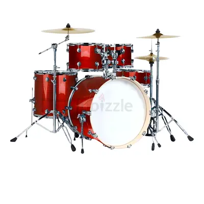 Steiner Full-Size Acoustic Drum Set – Red Finish