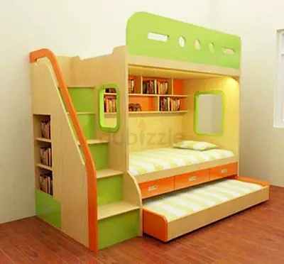 Stylish and Functional Bunk Bed with Storage