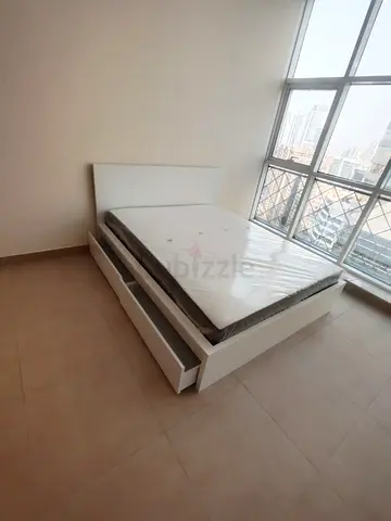 IKEA Malam queen size bed 160/200cm bed with 2 storage drawers underneath  and Ikea mattress