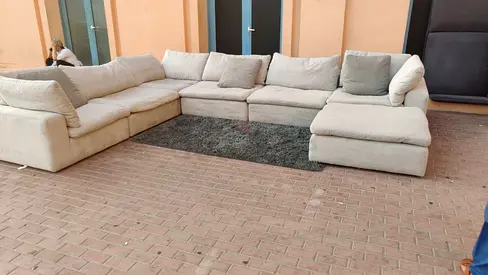 Premium Quality Pan Home Corner U Shape Sofa with footstool