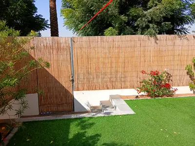 Bamboo fence and roll