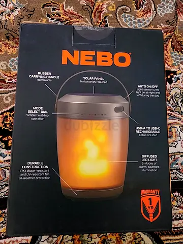 NEBO Warm Glow Flicker Solar Lantern
