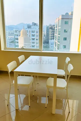 IKEA Table and 4 chairs, white/white, 125x74