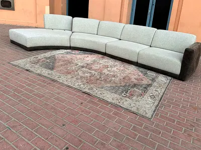 Looks great Condition Eberza Corner Sofa with Adjustable head Rest