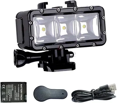 Suptig High Power Dimmable Waterproof LED Video Light Fill Night Light Diving Underwater Light for G