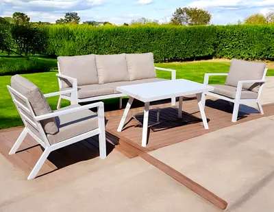 High Quality White Aluminium Garden Sofa Outdoor Sofa Set