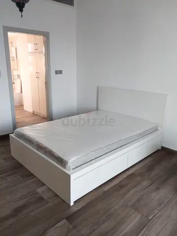 IKEA Malam double bed 140×200cm bed with 2 storage drawers underneath