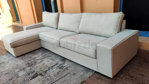 Ikea Kivik L Shape Sofa Beige Perfect Condition