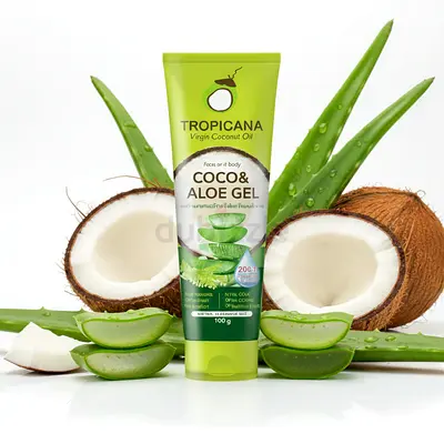 Skincare Tropicana Natural Coco  Aloe Vera Gel - 100g (Imported from Thailand)