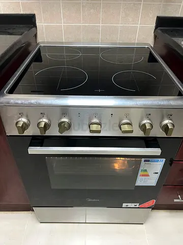 Midea 4 Cooking Zone Ceramic Cooker 60 X 60 Cm Full Safety VC6814 Silver/Black
