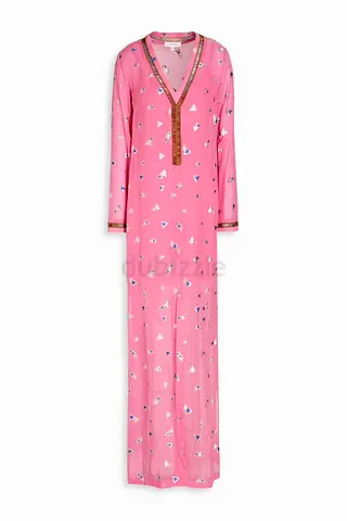 SEMSEM . Beautiful Pink Kaftan Dress with Decorative Details