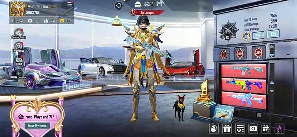 PUBG ACCOUNT  Pharoah Maxxed + Inferno Helmet + 149 Mythics + 53 guns + Drop Cars + Heigh Level