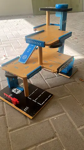 Wooden Toy Car Garage