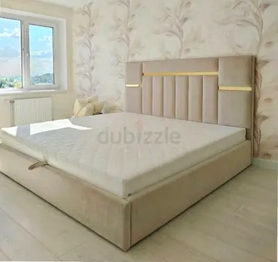 Elegant beautiful 180*200 king size beige colour Bed