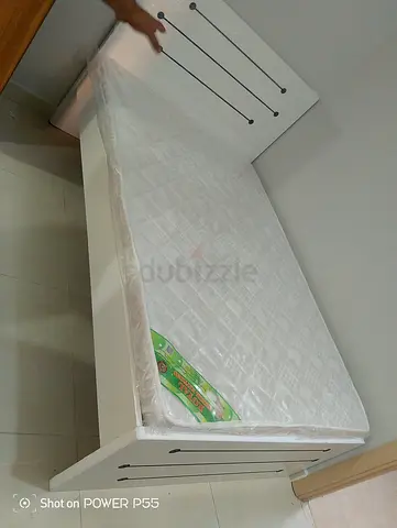 Twin size bed frame with mattress selling