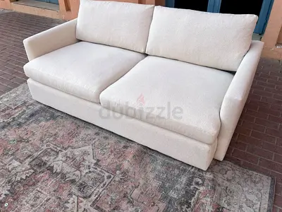 Looks great Condition CrateBarrel Lounge Deep feather filled Sofa Beige
