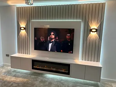 Modern Entertainment System with Stylish LED Lighting