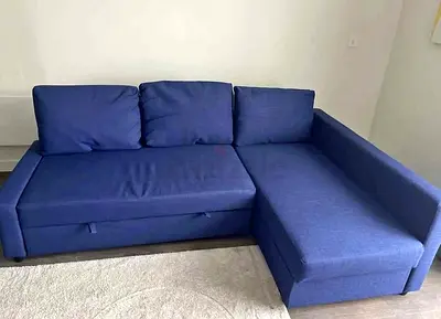 Ikea L Shape Sofa cum bed with big storage in L