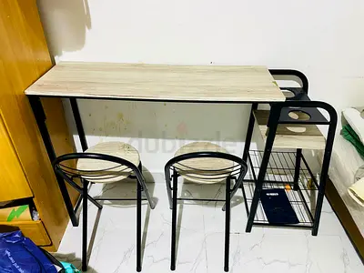 Bar table with stools