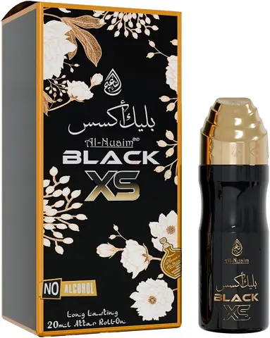 Al Nuaim Black XS Long Lasting Roll-On Attar 20ml , Non Alcoholic Orient