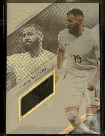 Karim benzema game worn jersey futera patch 05/19