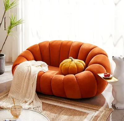 Cozy Orange Accent Chair for a Stylish Living Room