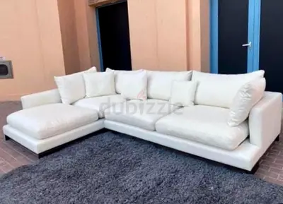 Feather 🪶 filled Camerich Italian L Shape Sofa Beige