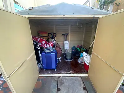 Outdoor Storage Shed with Contents