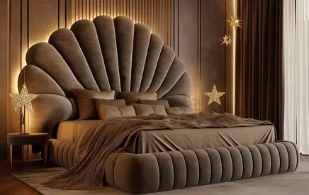 Modern stylish 180*200 king size Bed with stylish headboard