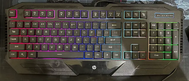 HP K110 Wired 4 Colors Gaming Keyboard, 26 Keys Anti Ghosting, With Cool Lighting Effects | K110
