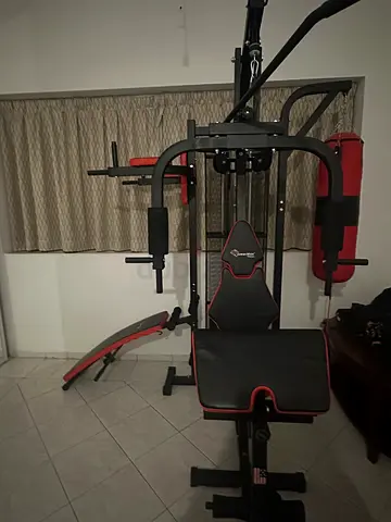 Multi-Functional Exercise Equipment - Lat pulldown, punching bag, chest press, dips, ab work