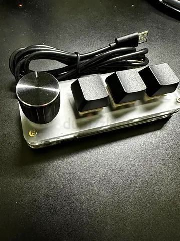 Macropad Macro Mechanical Keyboard RGB Mini Gaming Custom Programming Knob Keypads Red Switch 3 Keys