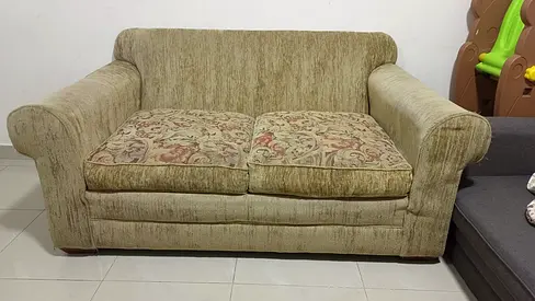 Comfortable Vintage Two-Seater Sofa