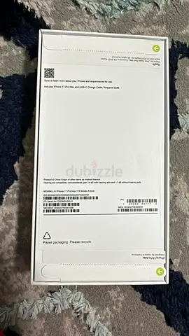 iPhone 17 pro max 1 tb box pack