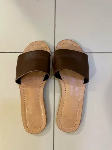 Stylish Brown Slip-On Sandals