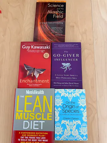 Mixed science, psychology, persuasion, and fitness collection. Good overall condition.