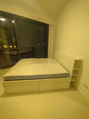 IKEA BRIMNESS  king bed with headboard+4 storage drawers underneath the bed and IKEA mattress