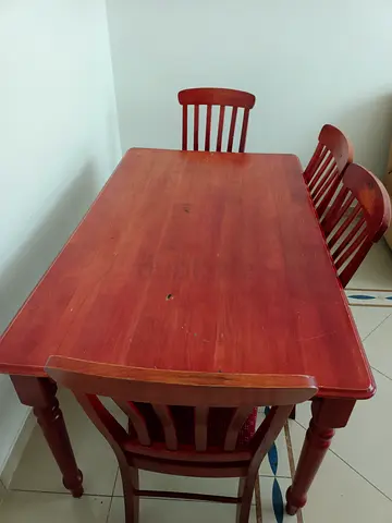 Classic Wooden Dining Table with Chairs