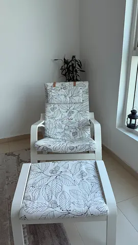 IKEA ROCKING CHAIR WITH FOOTSTOOL